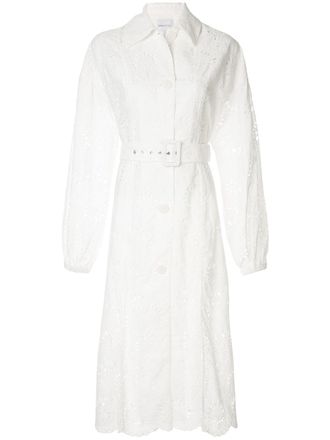 Alice McCall Cloud Obscurity embroidered trench coat - women - Cotton - 10 - White