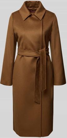 Max Mara Regular Fit Mantel aus reiner Schurwolle Modell BCOLLAG in Cognac, Größe 46