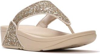 FitFlop Lulu Multi Glitter TP Sandal in Platino/silver at Nordstrom, Size 10