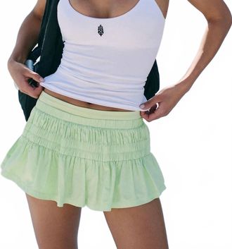 Free People Game Tennis Skort In Whipped Lime