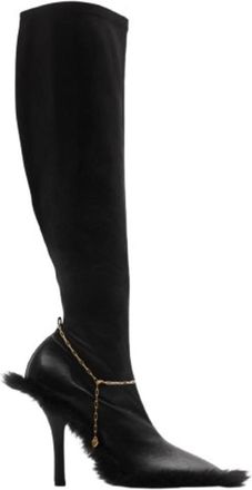 Burberry Leather Slinky Legging High Boots, Brand Size 37 ( US Size 7 )