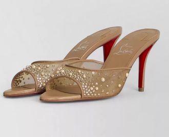 Christian Louboutin miss z mesh pearl stiletto mules