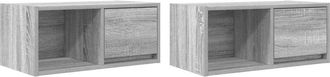 vidaXL Vidaxl - Muebles De Tv 2 Uds Madera Ingenier&iacute;a Gris Sonoma 60x31x25,5 Cm