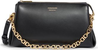 Ferragamo Mini New Line Shoulder Bag in Nero at Nordstrom