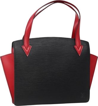 Louis Vuitton Varenne Handbag Epi Leather Black Leather Bag (Pre-Owned)