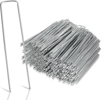 OEM Juego De 150 Estacas De Fijaci&oacute;n De Acero Galvanizado &Oslash;3 Mm 150x40 Mm, Estacas De Anclaje Para Jard&iacute;n, Para Tela Antihierbas