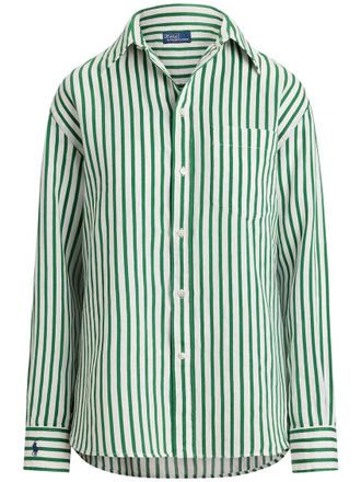 Ralph Lauren Green Regular Stripes Shirt