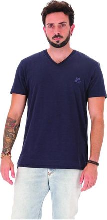 Diesel Camiseta de cuello en V - Tops - Hombre - Azul - S