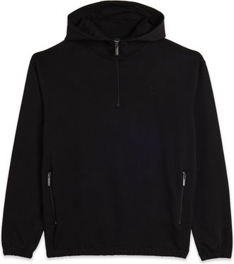 Freddy Felpa con mezza zip e cappuccio regolabile