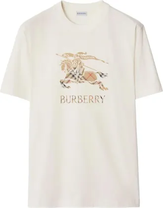 Burberry T-Shirt In Cotone Con Ekd Sfumato-Uomo