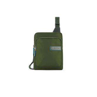 Piquadro Cross Body Bags, male, Green, Size: ONE SIZE Pq-Ry Shoulder Bag