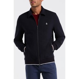 Original Penguin Novelty Piped Knit Track Top in Dark Sapphire at Nordstrom, Size Xx-Large