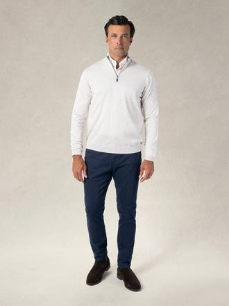 Robert Talbott Eastwood Quarter Zip Sweater in Oatmeal With Gray Tipping at Nordstrom, Size Xx-Large
