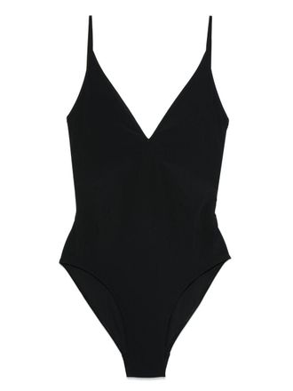 Rick Owens plunging V-neck swimsuit - women - ECONYL/Elastane - 40 - Black