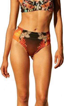 Carolina K Womens Carmel Bikini Bottom In Snake Butterfly
