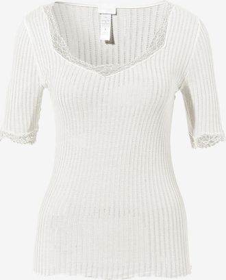 Zimmerli Rundhals-T-Shirt mit Spitzenverzierung Maude Priv&eacute;