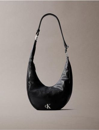 Calvin Klein Womens Curved Small Crossbody Bag - Black