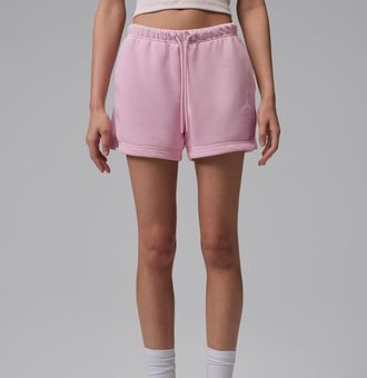 Nike Jordan Womens Jordan Brooklyn Fleece Shorts in Pink | HJ1365-676