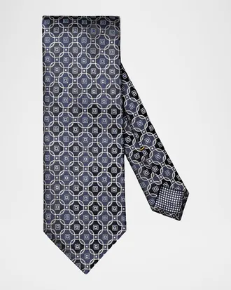 Eton Men & apos;s Maxi-Medallion Silk Jacquard Tie