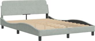 vidaXL Vidaxl - Estructura de cama sin colchón terciopelo gris claro 120x200 cm