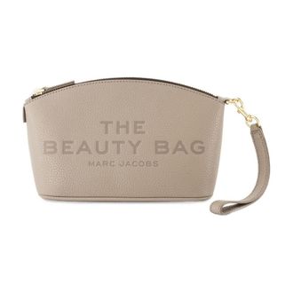Marc Jacobs Womens Pebbled Leather Clutch Gray Cowhide