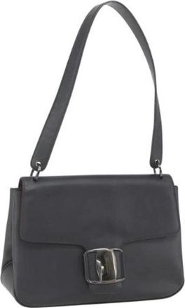 Ferragamo Pre-owned Leren Schoudertas - Dames - Vintage Schoudertas - Zwart - ONE Size - Leer - Vintage