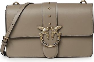 Pinko Pinko, Tassen, Dames, Groen, ONE Size, Leer, Love One Classic