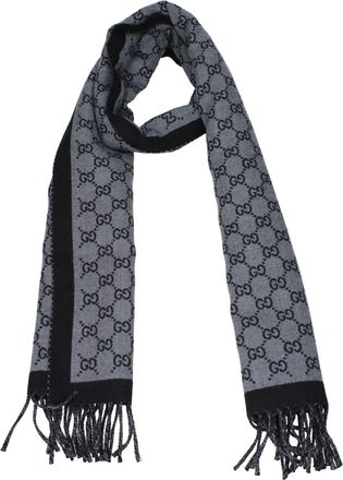Gucci Sjaals Heren Wol Grijs/Zwart