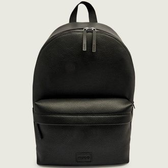 HUGO BOSS Mens Ethon Faux Leather Backpack, Black