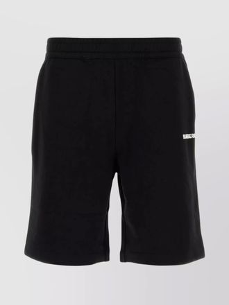 Burberry cotton logo print bermuda shorts