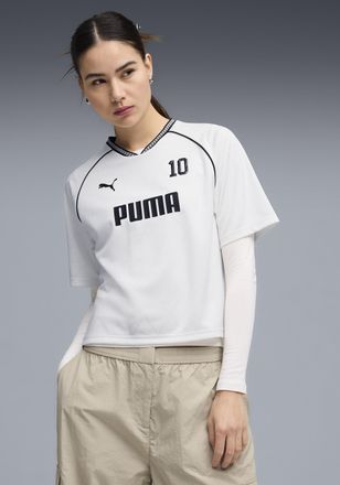Puma T-Shirt PUMA SPORT RELAXED JERSEY, Damen, Gr. XL, puma wei&szlig;, Piqu&eacute;, Obermaterial: 100% Polyester, unifarben, relaxed fit normal, Rundhals, Shirts T-Sh