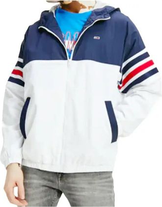 Tommy Jeans Kleur geblokkeerde rits windjack - Heren - Zomerjassen - Veelkleurig - S - Jassen