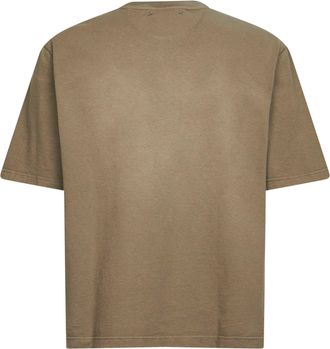 Golden Goose Mens Beige Bleached Cotton Jersey T-Shirt T-Shirts And Polos