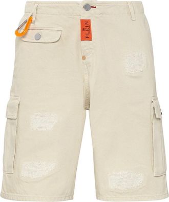 Philipp Plein Cargo Shorts - Heren - Korte Broeken - Beige - W30 - Katoen - Korte Broeken