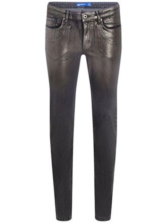 Karl Lagerfeld coated slim jeans - women - Organic Cotton/Elastane - 28/30 - Grey