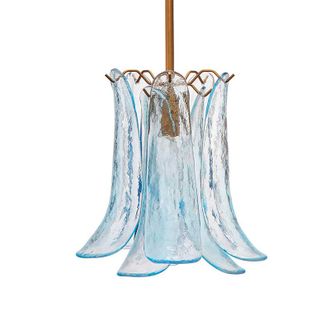Ballard Designs Meyers Glass Pendant - Blue - Ballard Designs