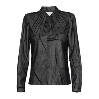 Maison Margiela Dames, Blouses & Shirts, Zwart, Maat: XS Zijde