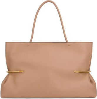 Givenchy Tassen, Dames, Beige, ONE Size, Leer, Pinch Squeezed Horizontale Tote Bag