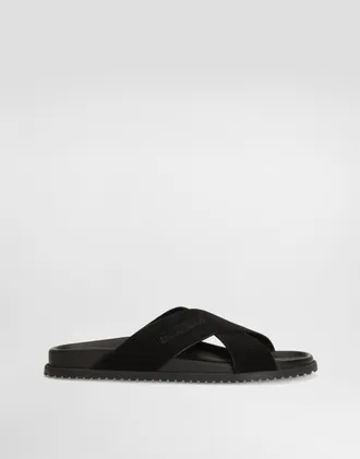 Dolce & Gabbana Sandals In Split - Man Sandals And Slides Black 43.5
