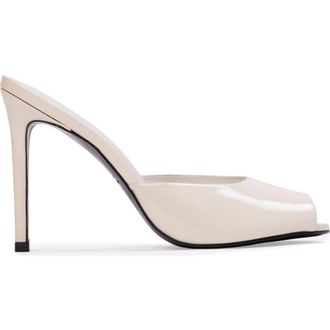 Black Suede Studio Uma 100 Mule in Coconut Patent Leather at Nordstrom, Size 40