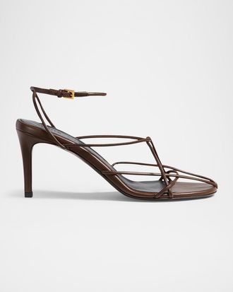 Khaite Loulou Nappa Leather Sandals