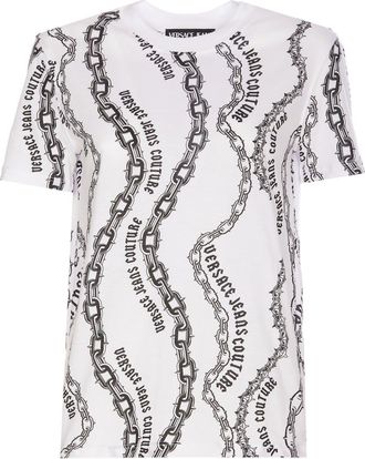 Versace Jeans Couture Chain Couture Printed Crewneck T-shirt