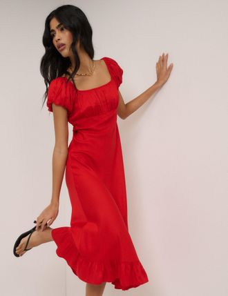 Nobody's Child Red Jemima Midi Dress