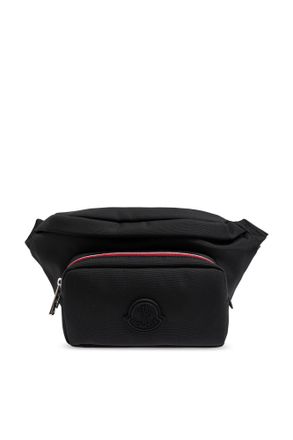 Moncler logo-patch belt bag - men - Polyamide/Calf Leather