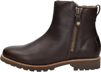 Panama Jack Schoenen, Dames, Bruin, 40 EU, Leer, Fiore Trav Enkellaarsjes