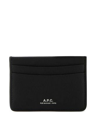 A.P.C. Andre card holder - men - Calf Leather - One Size - Black