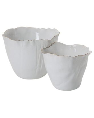 Tozai Home Home Set Of 2 Free Form Planters