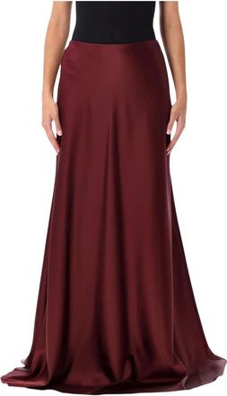 Ralph Lauren Masina Lange Rok - Dames - Rokken - Rood - Maat: XS Satijn