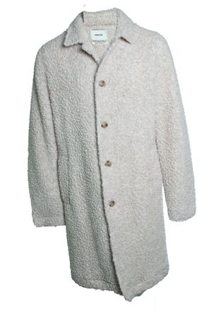 Destin Kestin, Edinburgh overcoat in oatmeal wool fleece
