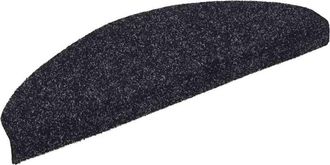 vidaXL Vidaxl - Stair Mats Self-adhesive 30 pcs 65x21x4 cm Black Half Round Large